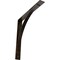 Ekena Millwork Morris Steel Bracket, Antiqued Bronze 3"W x 24"D x 24"H BKTM03X24X24MOABZ - alternate 1